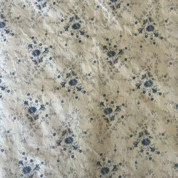 Vtg Ralph Lauren Standard Pillowcases Set Of 2 Cottage Floral Blue Gray White - Picture 3 of 5